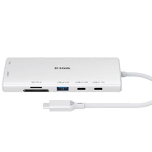 D-LINK DUP-A010 10 v1 USB razdelilec, 2x Hdmi, LAN, USB, MicroSD/SD, USB-C...