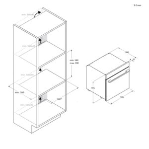 Vgradna pečica CANDY CA6 NP5B3YTX, inox, A++