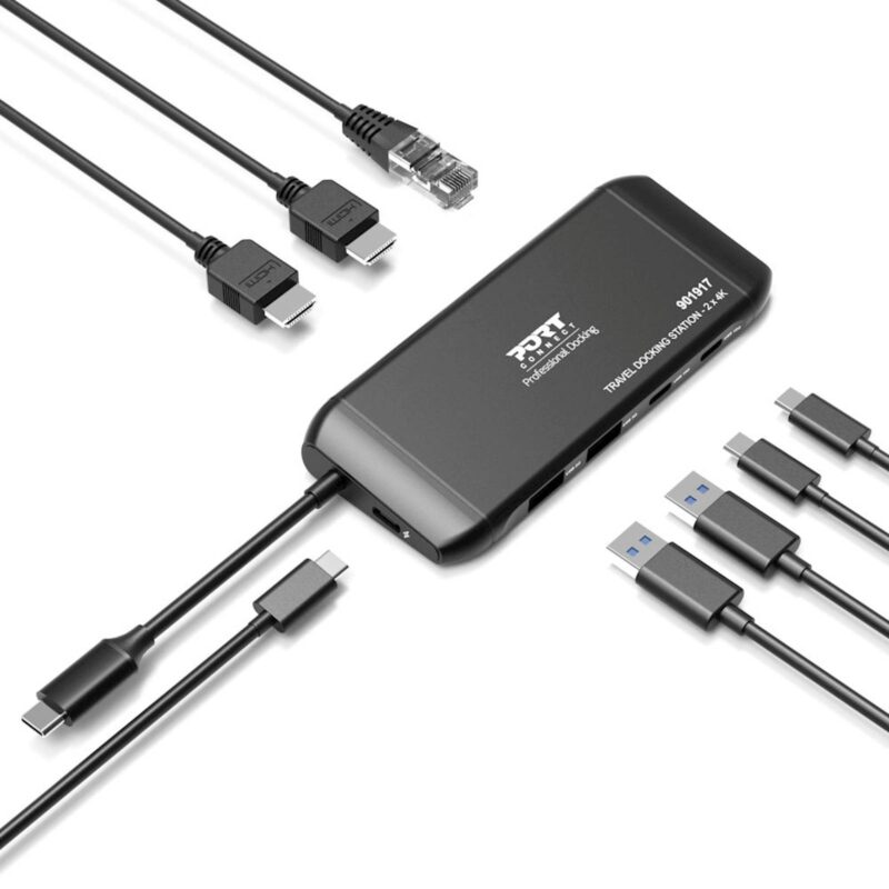 POLNILNA POSTAJA PORT TIP C TRAVEL 2X4K PD 100W (HDMI 2x)