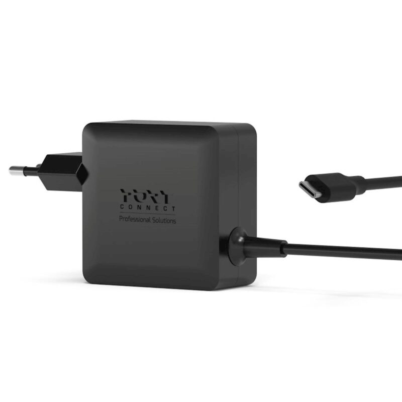 Napajalnik Port GaN 65W, Tip C, AC plug in EU