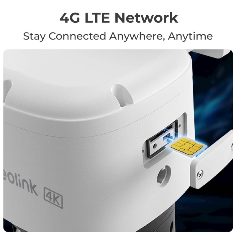 Reolink IP Kamera Trackmix Serija G770+SP2 4K, 8MP, 4G LTE, Samodejno sledenje, Baterijska