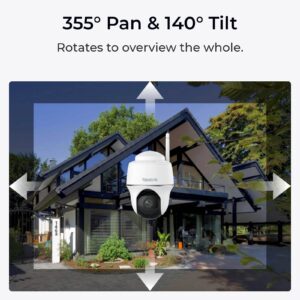 Reolink IP Kamera Argus PT Light B420+Solarni panel, 3MP, 2K, vrtljiva 355°, nagib: 140°