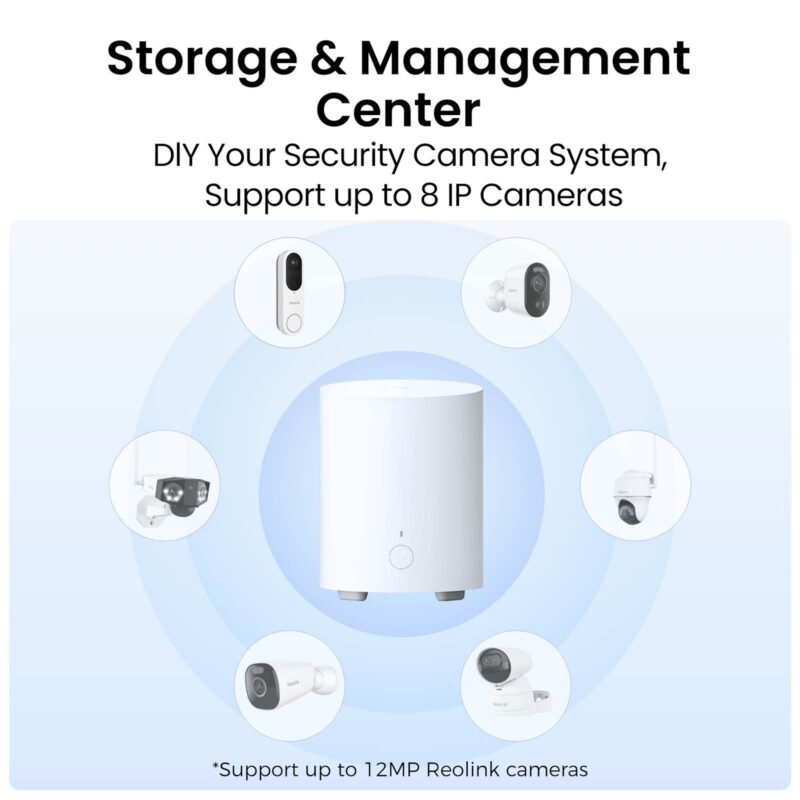 Reolink Home Hub 1 Lite, podpora do 8 kamer, Ai podpora, 2,4 GHz/5 GHz Wi-FI