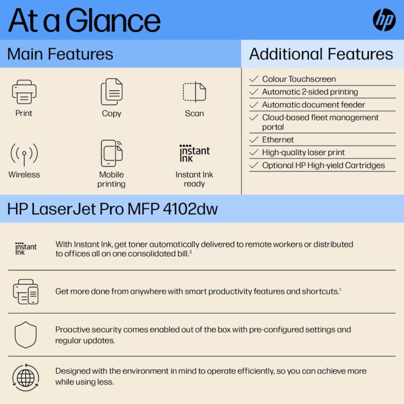 Večfunkcijska laserska naprava HP LaserJet Pro 4102dw