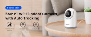 Reolink IP Kamera  E serija E331 Bela, 5MP, Nočni vid 12m, Dvosmerna komunikacija,  PAN/TILT