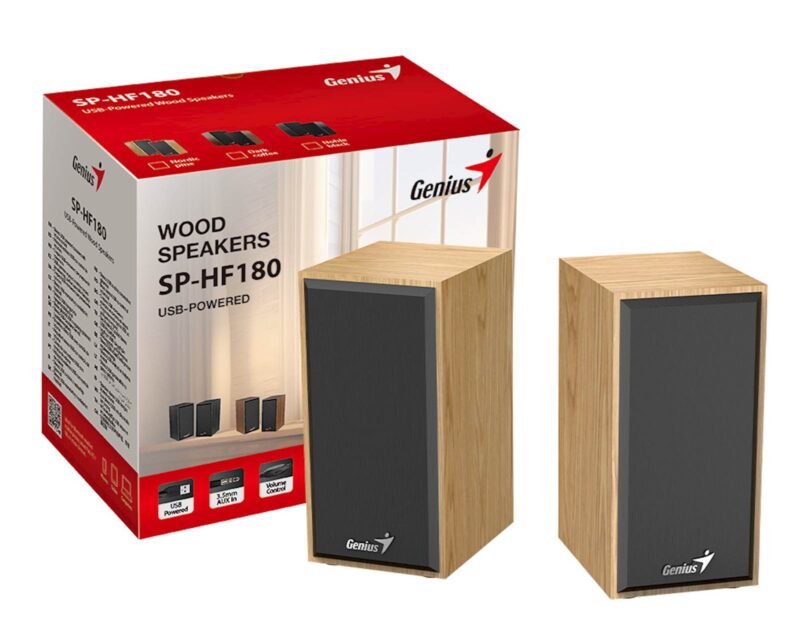 Zvočniki genius SP-HF180,leseni,USB