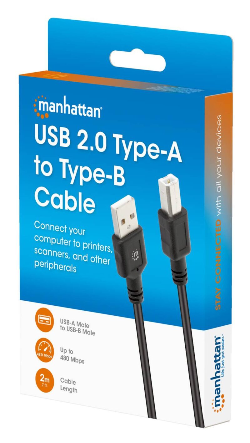 Kabel USB 2.0 Type-A to Type-B 2m MAHATTAN
