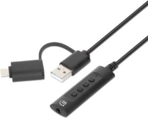 2-in-1 USB-C & USB-A to 3.5 mm Stereo Audio Aux