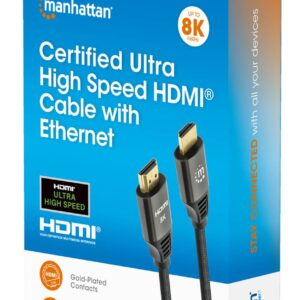 HDMI kabel Ethernet High Speed 8K 3m MANHATTAN