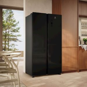 Ameriški hladilnik Electrolux EAT6ME53E0, črno steklo Ameriški hladilnik Electrolux EAT6ME53E0, črno steklo