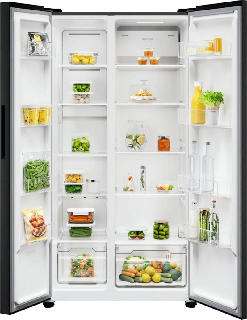Ameriški hladilnik Electrolux EAT6ME53E0, črno steklo Ameriški hladilnik Electrolux EAT6ME53E0, črno steklo