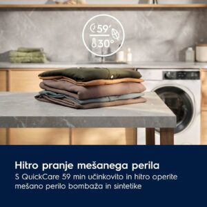 Pralni stroj Electrolux EW7F3614SUE. 10 kg, para