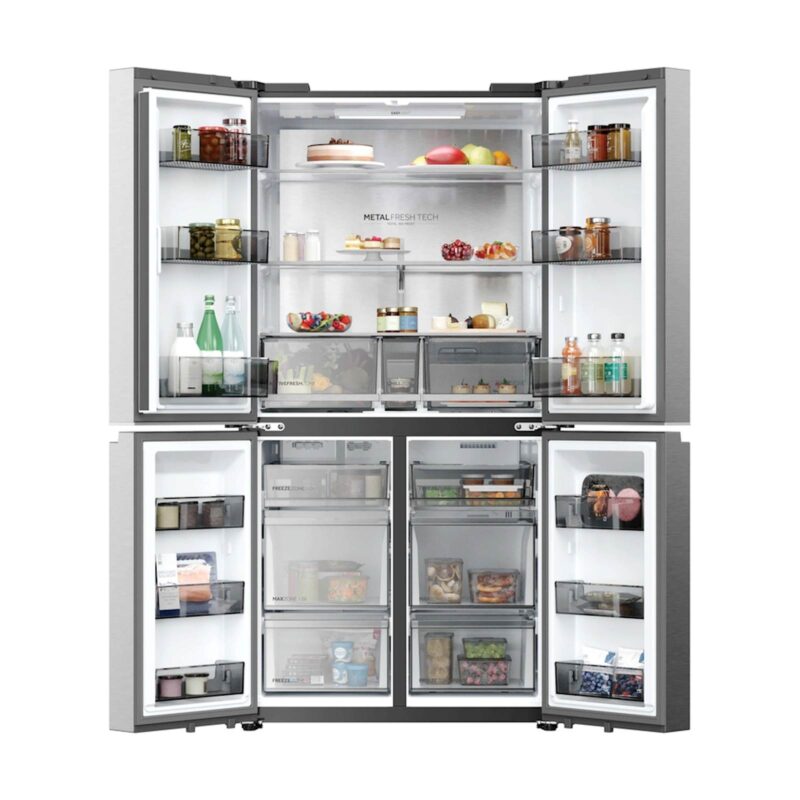 Hladilnik HAIER HCR59F18DNMM, 182,5 cm, D, 706 l, 4-vratni, Inox