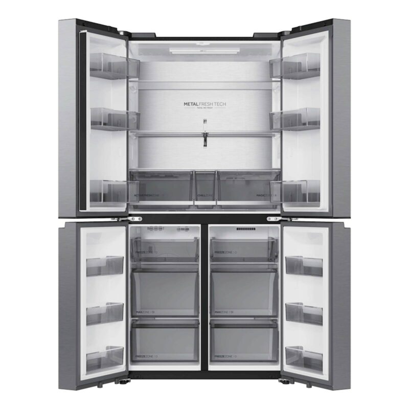 Hladilnik HAIER HCR59F18DNMM, 182,5 cm, D, 706 l, 4-vratni, Inox