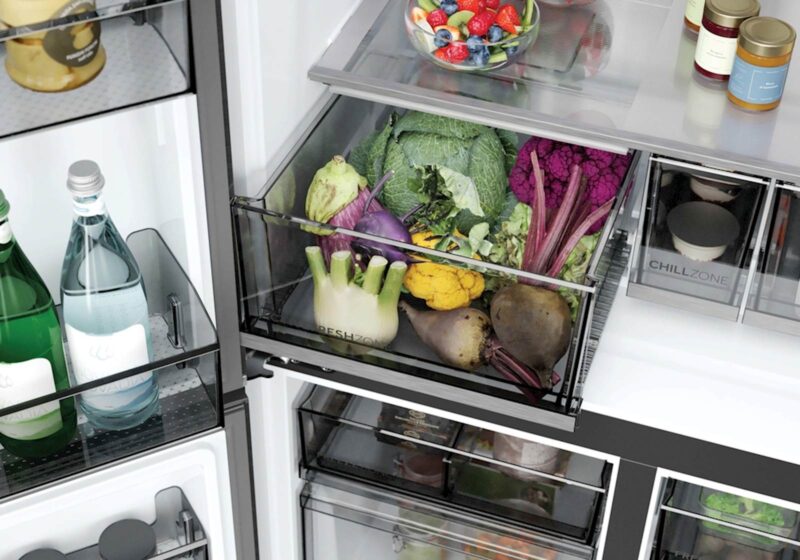 Hladilnik HAIER HCR59F18DNMM, 182,5 cm, D, 706 l, 4-vratni, Inox