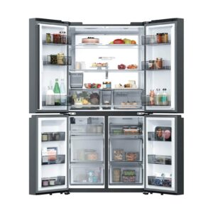 Hladilnik HAIER HCR79F18CHMB, 182,5 cm, C, 700 l, 4-vratni, Črna