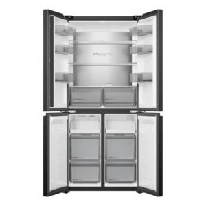 Hladilnik HAIER HCR58S18DNMB, 185 cm, D, 523 l, 4-vratni, Črna