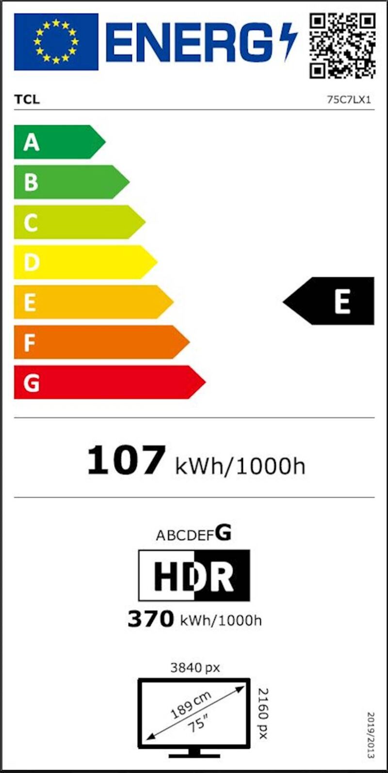 TCL 75 Premium SQD-Mini LED TV 75C7L