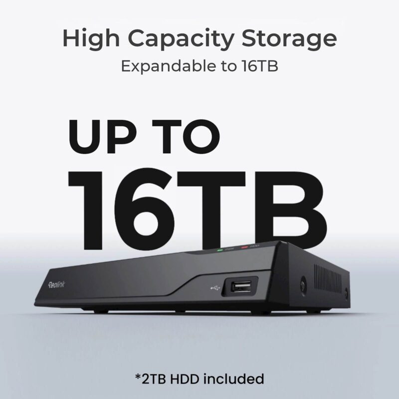 Reolink NVR snemalnik NVS8-5MD4 5MP, 8 kanalni NVR, 2TB HDD, 4x kamera POE
