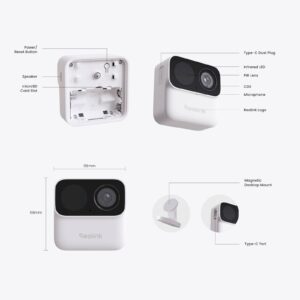 Reolink IP kamera Argus Series B210 MagiCam, Magnetna, Zunanja/Notranja, Baterijska