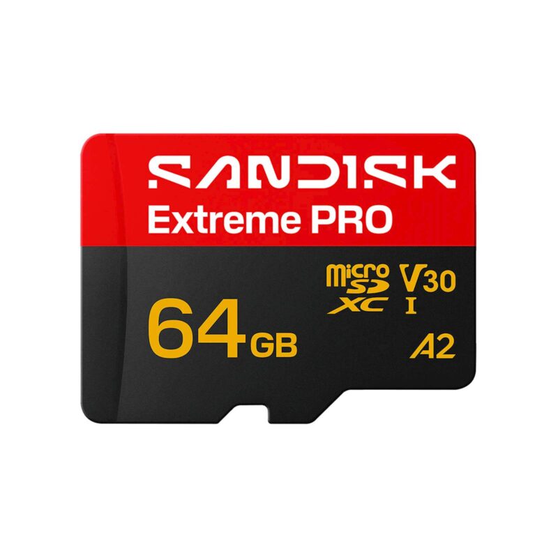 SDXC SanDisk micro 64GB Extreme PRO, 200/90MB/s, UHS-I, V30, U3, A2, adapter SDXC SanDisk micro 64GB Extreme PRO, 200/90MB/s, UHS-I, V30, U3, A2, adapter