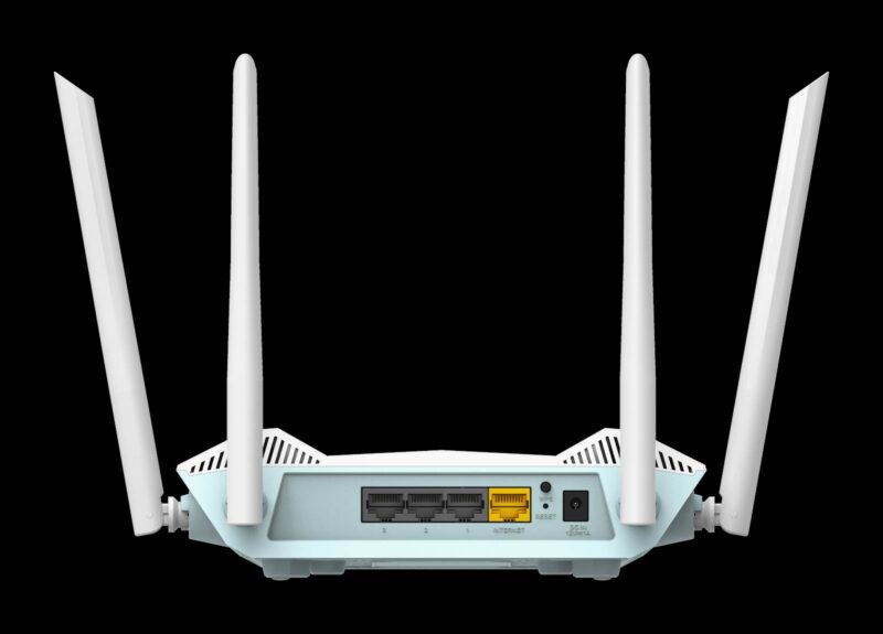 D-Link brezžični usmerjevalnik R15/E, WiFi 6 (AX1500), 4 antene, 3x Gigabit LAN D-Link brezžični usmerjevalnik R15/E, WiFi 6 (AX1500), 4 antene, 3x Gigabit LAN