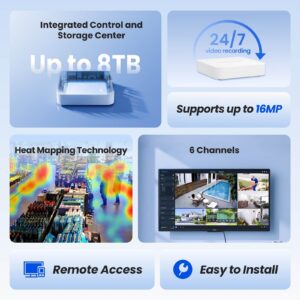 Reolink PoE NVR snemalnik NVS4E, 6 kanalov, 4x PoE, do 12MP, do 8TB HDD, Lokalno AI iskanje