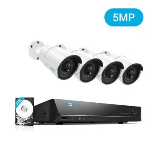 Reolink PoE varnostni komplet NVS8-5MB4-V2, 8-kanalni NVR + 4 kamere, 5MP, 2TB HDD, Barvni nočni vid