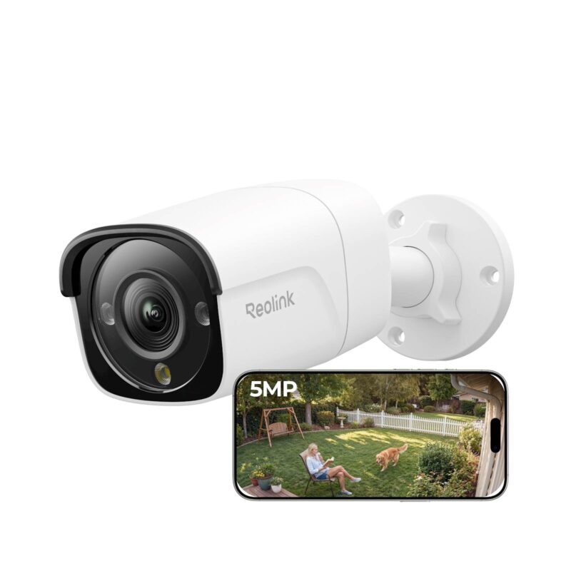 Reolink PoE kamera P320-V2 (RLC-510A), 5MP, Barvni nočni vid, AI zaznavanje, Perimetralna zaščita