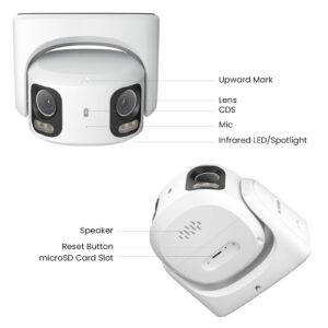 Reolink SMB panoramska PoE kamera RP-PCT16MD, 16MP, 4K, 180° panoramski pogled, Barvni nočni vid