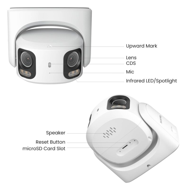 Reolink SMB panoramska PoE kamera RP-PCT16MD, 16MP, 4K, 180° panoramski pogled, Barvni nočni vid