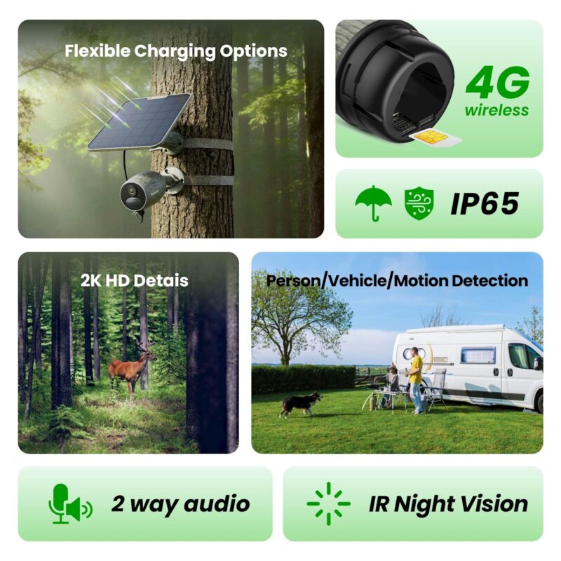 Reolink 4G kamuflažna kamera Go Series G330-C, 4MP, baterija 7800 mAh