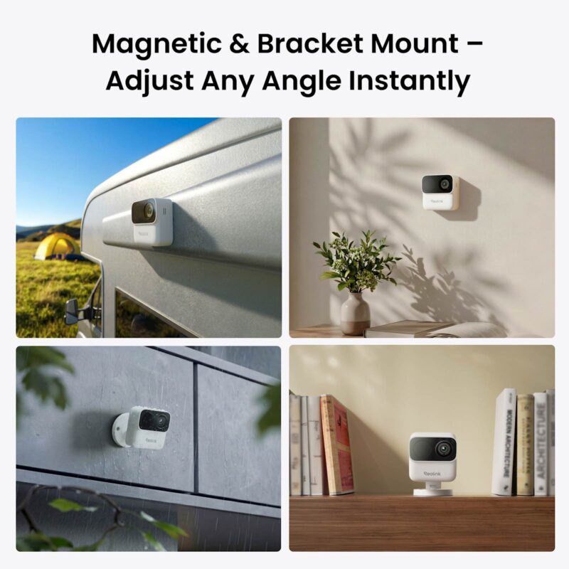 Reolink Argus MagiCam 2x – magnetna montaža, AI zaznavanje