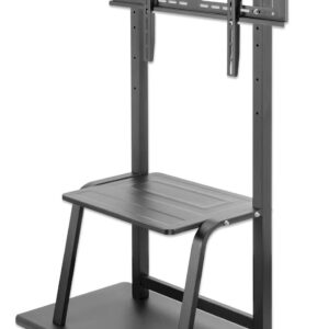 Multimedijski voziček 37''-100'' MANHATTAN, 150kg, naklon 0°, črne barve