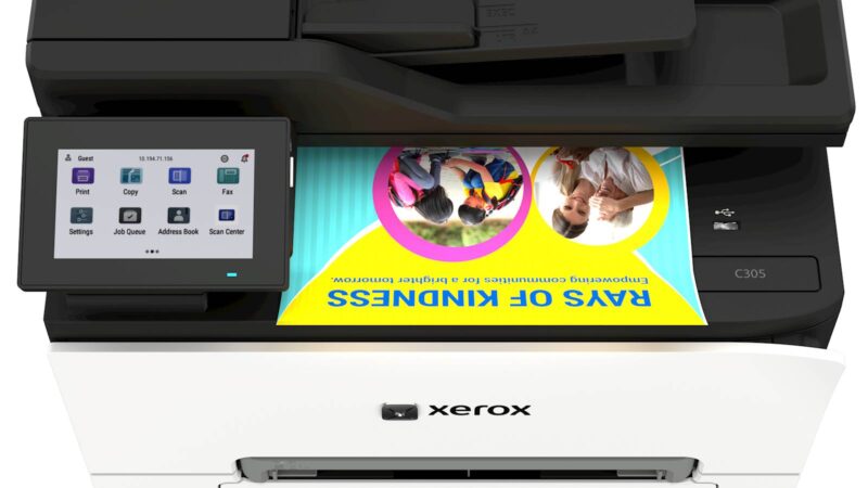 Večfunkcijska barvna laserska naprava XEROX C305